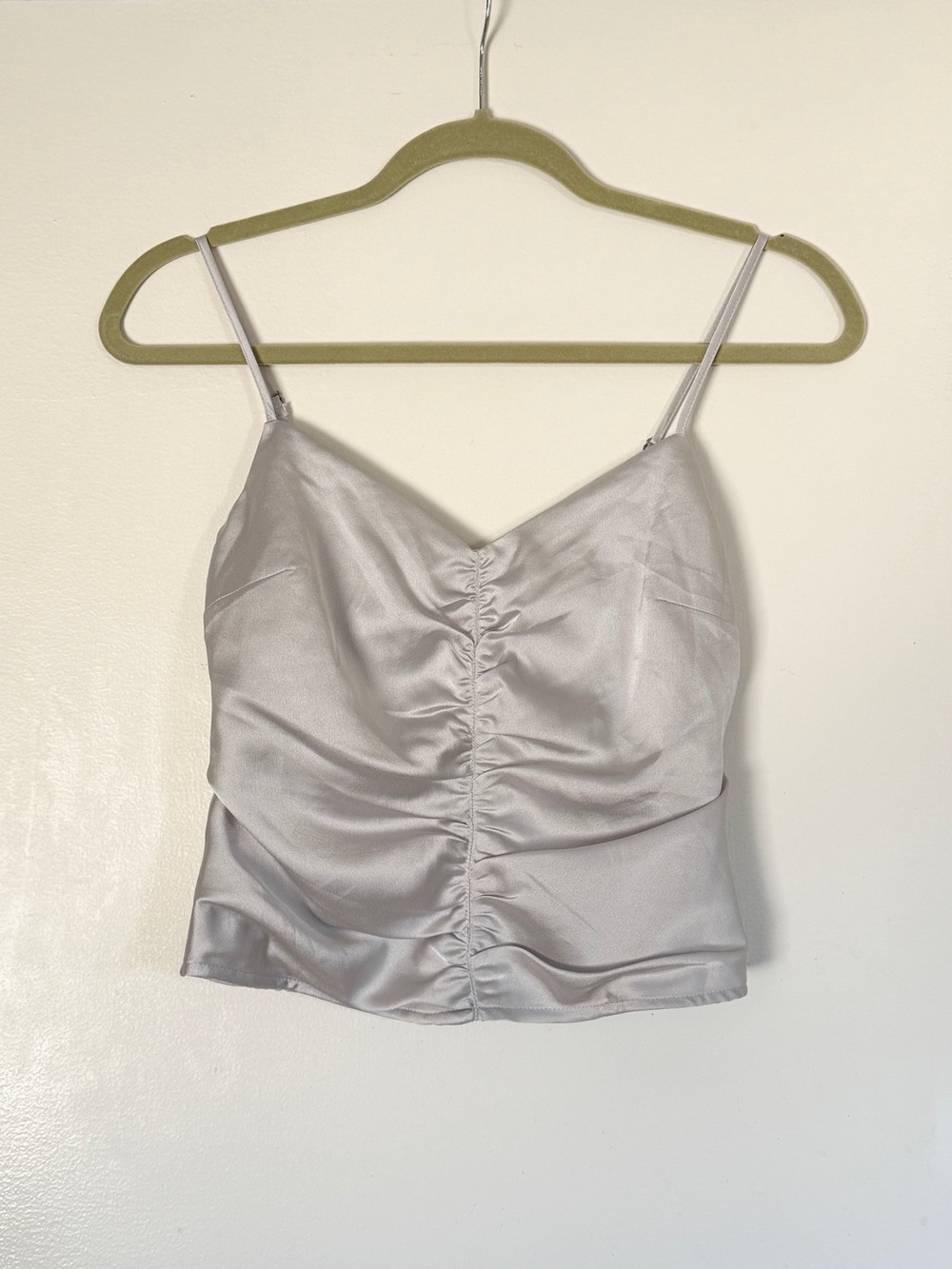 Abercrombie Silver Cropped Cami | size small
